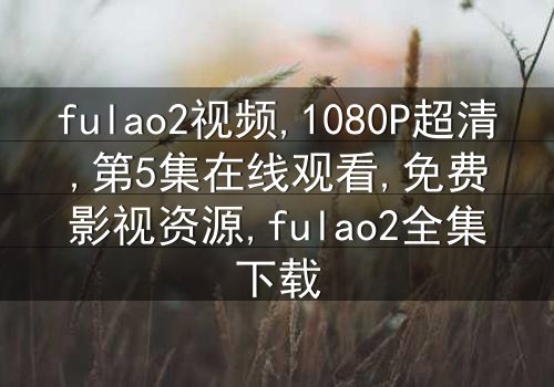 《fulao2视频》-1080P超清第5集[免费条款]在线观看 - 影视大全提供独家资源