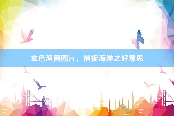 玄色渔网图片，捕捉海洋之好意思